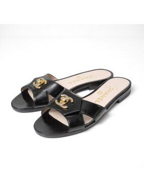Chanel Sandals CC Logo Turnlock Decoration 36